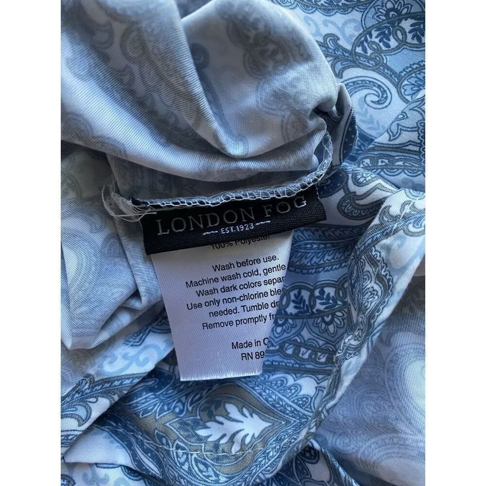 London Fog Paisley Design Bed Pillow Case Set